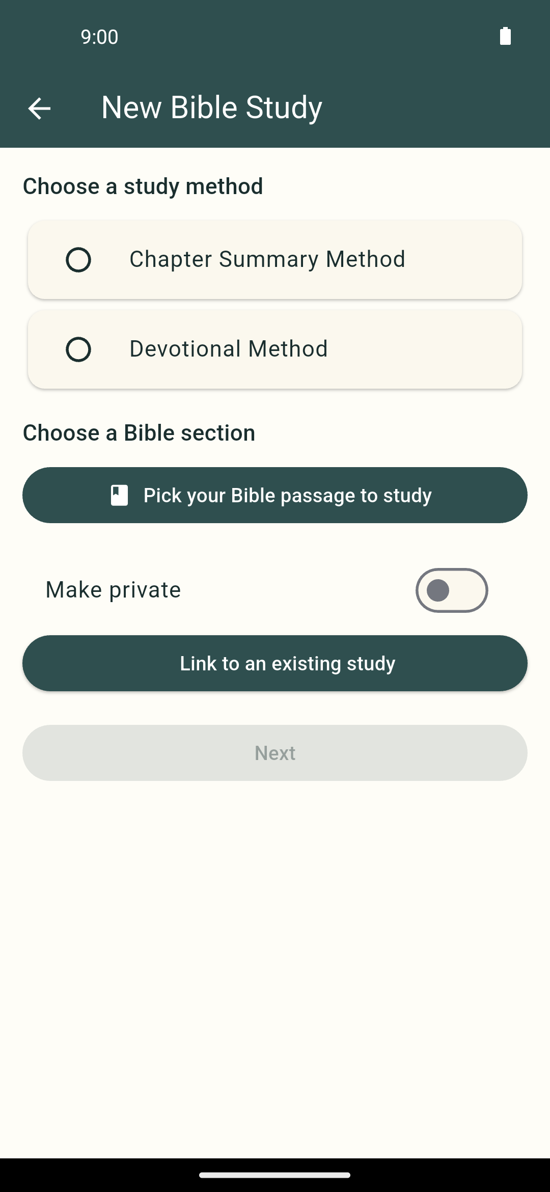 Choosing a study method