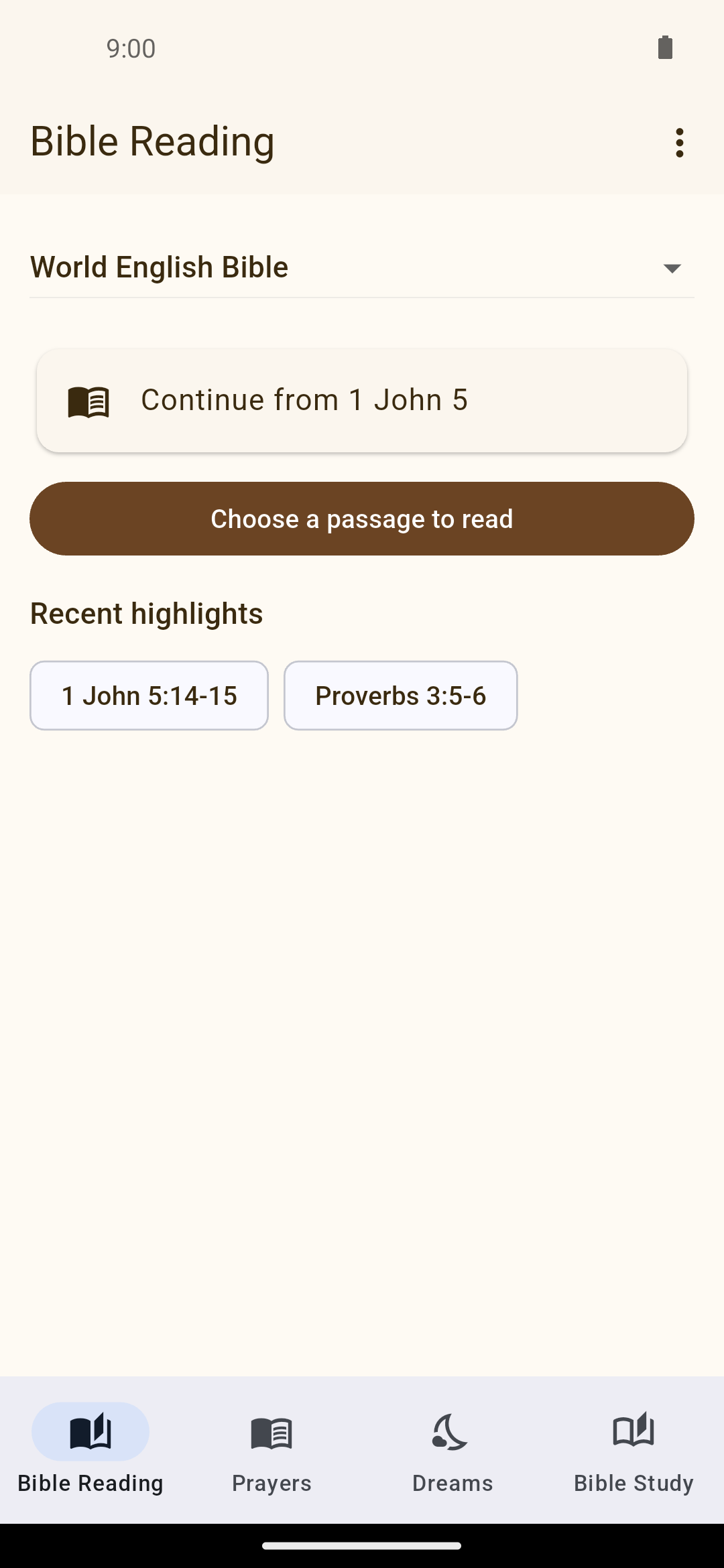 The four bottom tabs